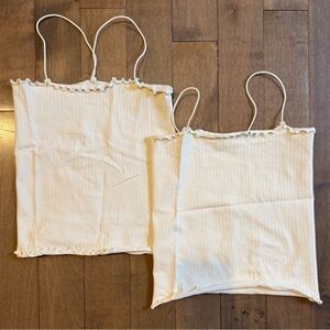 Free People 2 TOPS Cream tank